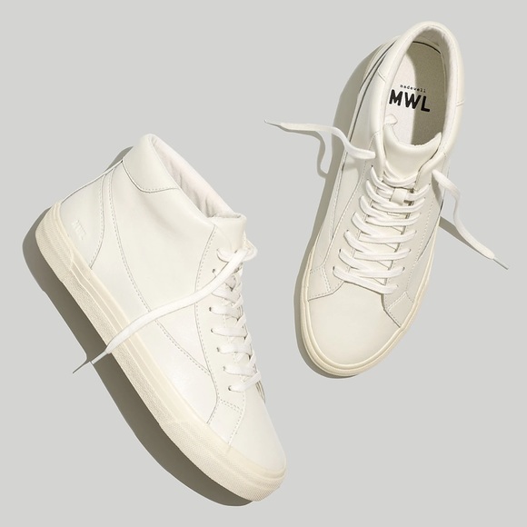 NEW Madewell Sidewalk High-Top Sneakers - Picture 1 of 8